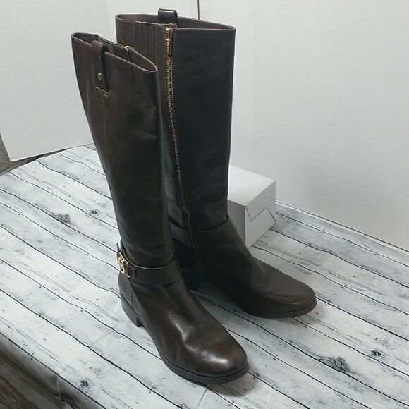 Michael Kors Dark Brown Riding Boots SZ 9.5M - Picture 8 of 10